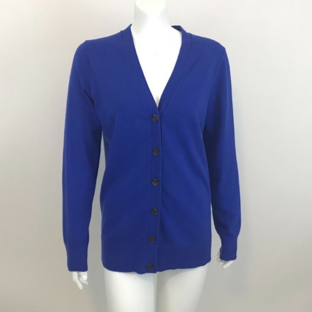 NWT XS JCrew V-neck royal blue cardigan